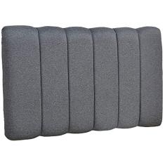 Cabeceira Cama Box Painel Solteiro 100 cm Dubai W01 Linho Chumbo - Lyam Decor