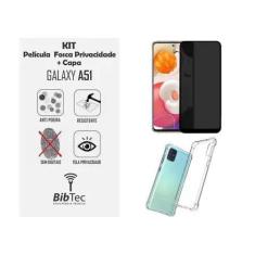 Kit Capa Transparente + Película Fosca Privacidade para Samsung Galaxy