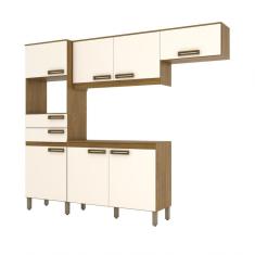 Cozinha Compacta 07 Portas 02 Gavetas Star Briz Nature Com Off White