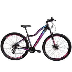 Bicicleta Aro 29 Ksw Xlt 24 Marchas Shimano Disco Preto Rosa