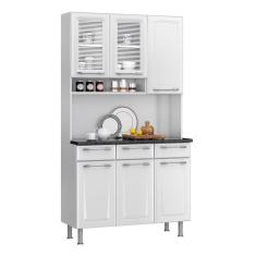 Cozinha Compacta Prisma Com 6 Portas E 3 Gavetas Itatiaia Branco