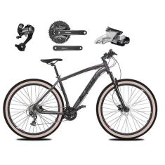 Bicicleta Aro 29 Ksw Xlt 27v K7 Câmbios Shimano Altus Freios Hidráulicos Suspensão Trava Pneus Bege-Unissex