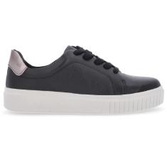 Tenis Usaflex Casual Feminino em Couro Sola Alta-Feminino