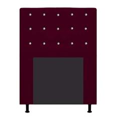 Cabeceira Estofada Dama 90 cm Solteiro Com Strass Suede Bordô - ADJ Decor