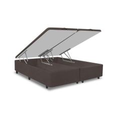 Base Box Baú Basic Queen Bipartido Yescasa Provença Marrom