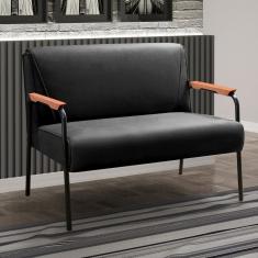 Namoradeira Decorativa Braços Fixo Jade Preto