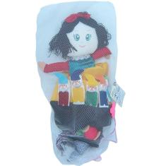 Boneca Dupla Face Branca De Neve/Bruxa E Os 7 Anões Dedoches
