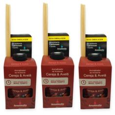 Kit 3 Aromatizador Ambiente da Luz Aromas Difusor Vareta 280ml Perfume