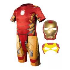 Fantasia Roupa Homem De Ferro Infantil 2 Máscaras ( dos 2 aos 9 anos )