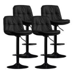 Banqueta Alta Giratória Regulagem de Altura Duoffice Kyoto DU76 (4, Preto)