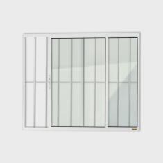 Janela Confort 2 Folhas com Grade Vidro Liso 100cm x 150cm Brimak