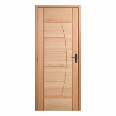 Kit Porta Pronta Maciça 214X87Cm Eucalipto Esquerda Pm78 Solar Cruzeiro Portas Nude