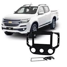 Moldura 2 Din Gm S10 Ar Analógico 2016, 2017, 2018, 2019 - Black Piano