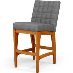 Banqueta Baixa Para Cozinha Bancada Bar Sala De Jantar Fixa Mila L02 L