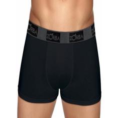 Cueca Boxer Zorba 0717 Masculina Cotton T. P/GG, GG, 15, Preto