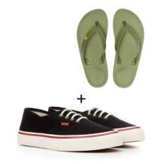 Kit Tênis Redley Originals Preto + Chinelo Redley Solar-Feminino