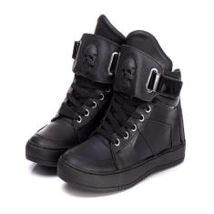 Tenis Sneaker Feminino Fitness Botinha Academia Couro-Feminino