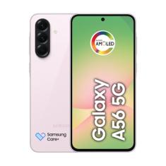 Smartphone Samsung Galaxy A56 5G 128GB, 8GB RAM, Câmera 50MP, IP67, Super AMOLED 6.7", Recursos AI, Rosa