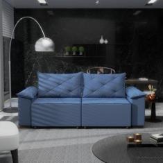 Sofá Retrátil e Reclinável 2 Lugares 230cm Napoles Azul - Montreal