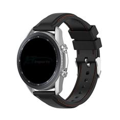 Pulseira 22mm Silicone compatível com Samsung Galaxy Watch 3 45mm - Galaxy Watch 46mm - Gear S3 Frontier - Amazfit GTR47mm - Marca LTIMPORTS (Preto)