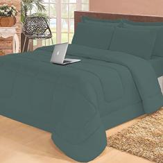 Jogo de Cama Queen com edredom lençol Fronha Função cobre leito e Cobertor (Tiffany)