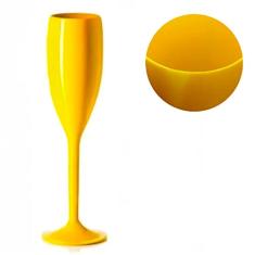 Taça de Champagne Deluxe Acrilico Amarelo - 160mL