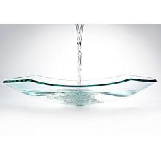 Cuba de Vidro Bergan - Canoa 70 x 33 cm Azul Claro