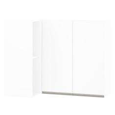 Armário Perola Canto Reto Conjugado 2 Portas com Nicho Lateral Luciane