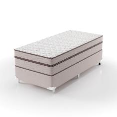 Cama Box Solteiro 88x188x63cm Molas Ensacadas Sonhare Montreal Bege