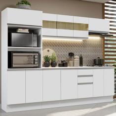 Armário de Cozinha Completa 100% Mdf 250cm Smart Madesa 01