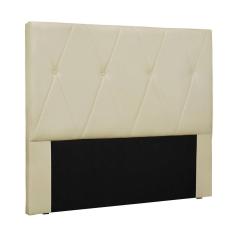 Cabeceira Cama Box Solteiro 90 cm Aquilla Veludo Bege S04 - D`Rossi