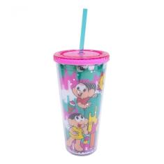 Copo Com Cubos De Gelo Picolé 600ml - Turma Da Mônica