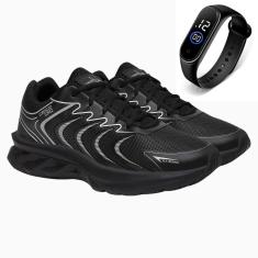 Tênis Esportivo Para Exercícios Academia Treino Conforto e Estilo + Relógio-Masculino