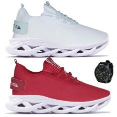 Kit 2 Tênis Masculino Academia Caminhada Corrida Adaption Limited + Re