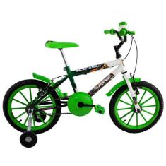 Bicicleta Aro 16 Infantil Masculina Kids Verde - Dalannio Bike