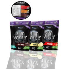 Whey Protein 5w Dark Insane 2kg Pró Effect Chocolate, Baunilha