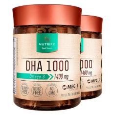 Kit 2 Ômega 3 DHA 1000 Nutrify 60 Cápsulas