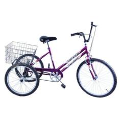 Bicicleta Triciclo Aro 26 Violeta - Dalannio Bike, 26, Roxo