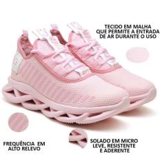 Tênis Infantil Menina Evoltenn Sola Trança Escolar, 28, Rosa