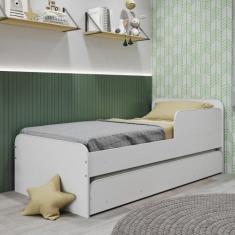 Bicama Infantil com Proteção Lateral Caracol Movelbras Branco