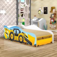 Cama Solteiro Kids Speciale Trator com Colchão - CasaH