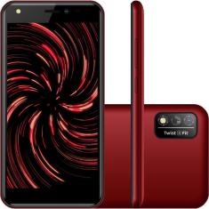 Smartphone Positivo Twist 4 Fit 32GB Dual Chip Android 10 Tela 5" Quad-Core 1,3 GHz 3G 8MP - Vermelho Rubber