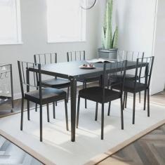 Mesa de Jantar 6 Lugares Aço 160x90cm Rio Proa
