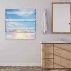 Janela de Alumínio Basculante 80x80cm Fortline Atlântica Branco