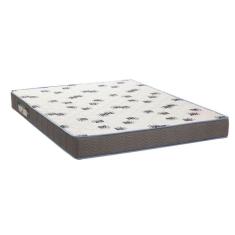 Cama Box Baú Marrom E Colchão Light Espuma D33 Casal Ortobom