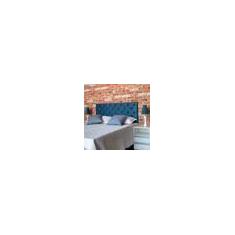 Cabeceira Capitonê Suede Azul Royal Queen 160 X 120 RBL