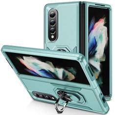 SORAKA Capa para Samsung Galaxy Z Fold4 com anel de apoio para os pés Capa rígida de PC Capa de TPU macio para amortecedores Capa Samsung Galaxy Z Fold4 Capa robusta