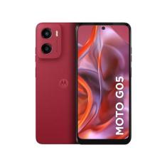 Smartphone Motorola Moto g05 256GB 4GB RAM Vermelho 6,7" Câm. 50MP + S