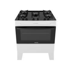 Fogão Itatiaia Electra Glass Pluss Piso 5 Bocas Branco Mesa De Vidro Bivolt (3700000487)