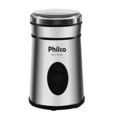 Moedor de Café Philco 50g de grãos 200W Inox Grano Aroma, Cinza, 220V